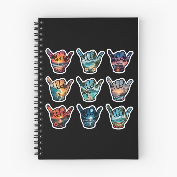 Item preview, Tropical Shaka Sticker Sheet Hawaiian Beach Paradise Collection designed and sold by FestivityFinds.