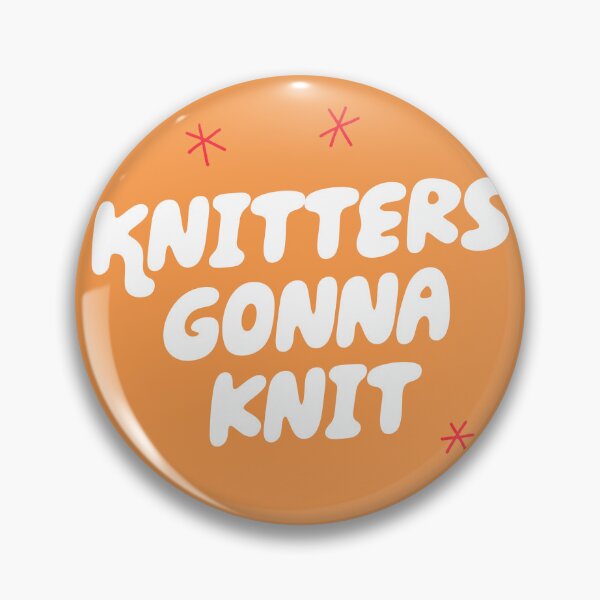 Item preview, Knitters Gonna Knit (Orange) designed and sold by yellowflowerhut.