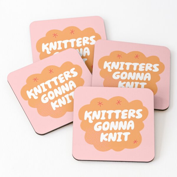 Item preview, Knitters Gonna Knit (Orange) designed and sold by yellowflowerhut.