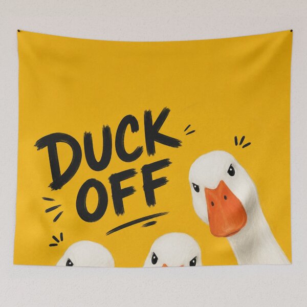 Item preview, Duck Off Funny Angry Ducks Vintage Humor Art designed and sold by ravuh.