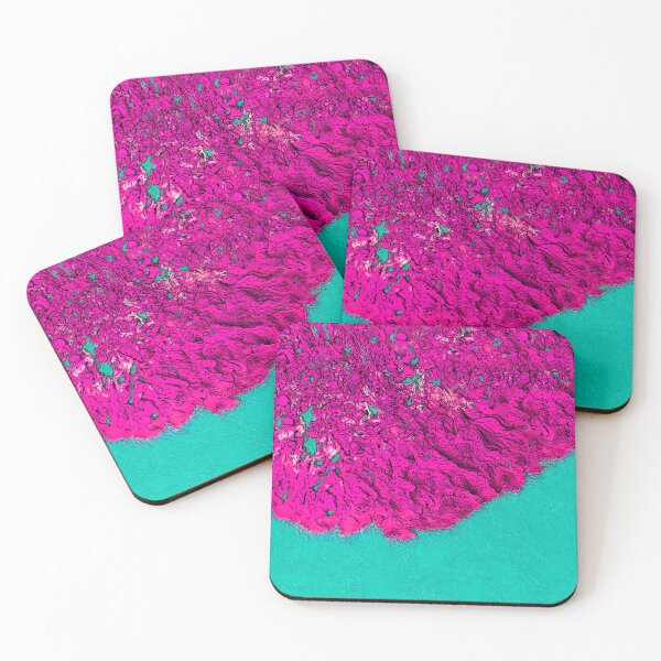 Item preview, Pink Lichen Turquoise Water designed and sold by Brightside-art.