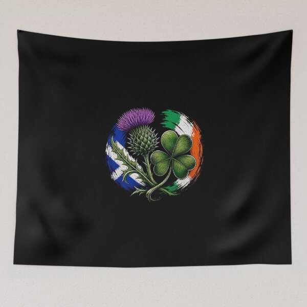 Item preview, Scottish Thistle x Irish Shamrock designed and sold by TMTD Productions.