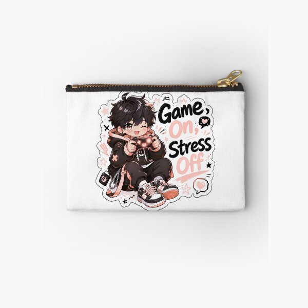 Item preview, Cute Kawaii Chibi Gamer Boy Sticker – Game On, Stress Off Gaming Anime Sticker designed and sold by Sidra digital art 8277237.