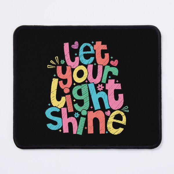 Item preview, Let Your Light Shine – Colorful Christian Typography Design designed and sold by Verse & Vibes.
