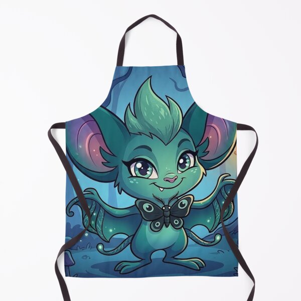 Item preview, Whimsical Forest Green Bat with Butterfly Companion designed and sold by AirCrayons27.