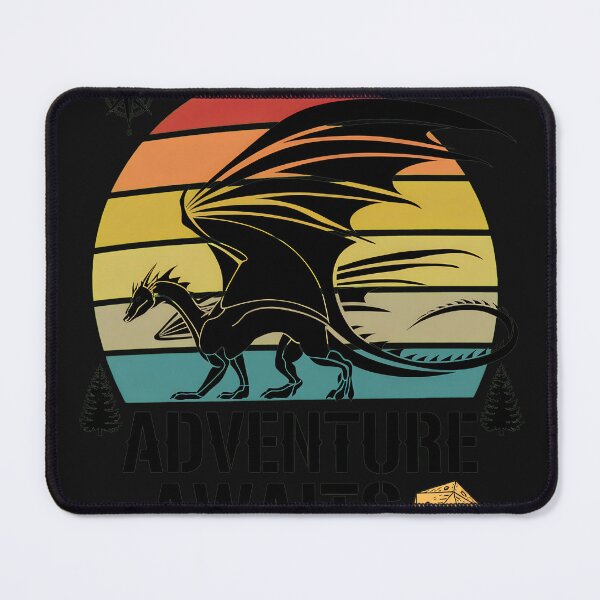 Item preview, Adventure Awaits Dragon Retro Dice Gaming designed and sold by ActuallyVen.