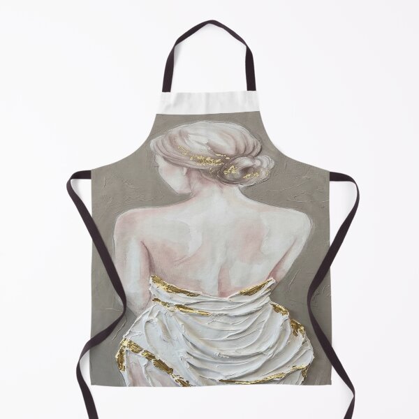 Item preview, Ethereal Woman in Gold Leaf – Minimalist Textured Palette Knife Design designed and sold by MakarenaCreate.