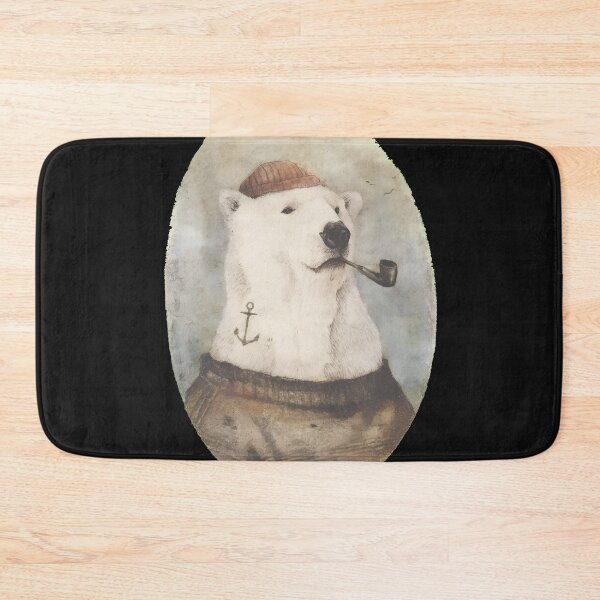 Item preview, Vintage Polar Bear Sailor Portrait Pipe Art designed and sold by ActuallyVen.