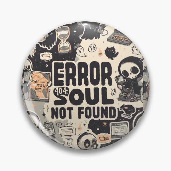 Item preview, ERROR 404: Soul Not Found – Funny Grim Reaper IT Support Pattern designed and sold by OpenDreamArts.