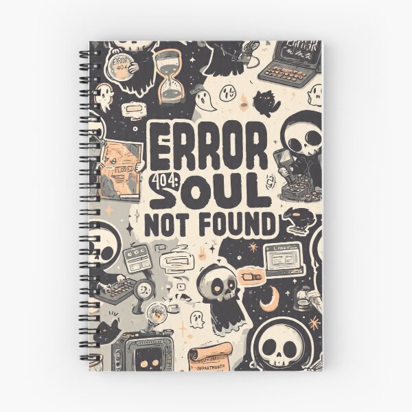 Item preview, ERROR 404: Soul Not Found – Funny Grim Reaper IT Support Pattern designed and sold by OpenDreamArts.