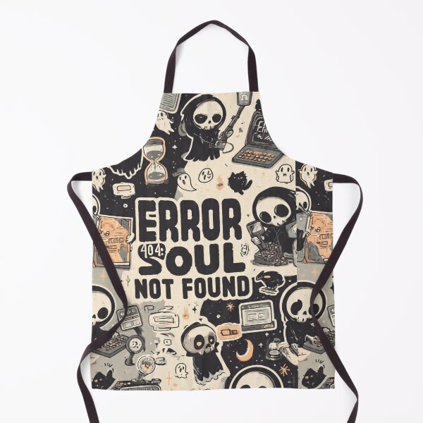 Item preview, ERROR 404: Soul Not Found – Funny Grim Reaper IT Support Pattern designed and sold by OpenDreamArts.