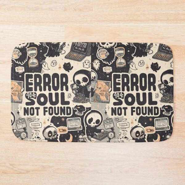 Item preview, ERROR 404: Soul Not Found – Funny Grim Reaper IT Support Pattern designed and sold by OpenDreamArts.
