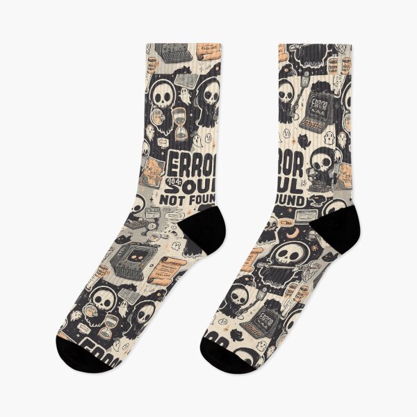 Item preview, ERROR 404: Soul Not Found – Funny Grim Reaper IT Support Pattern designed and sold by OpenDreamArts.