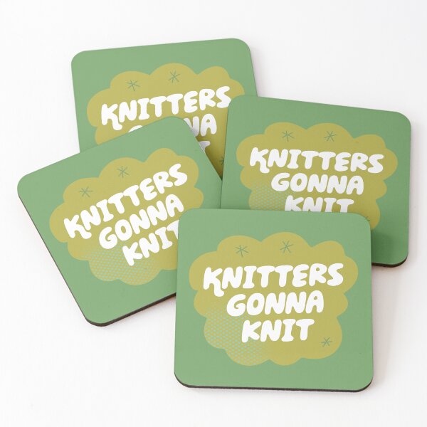 Item preview, Knitters Gonna Knit (Green) designed and sold by yellowflowerhut.