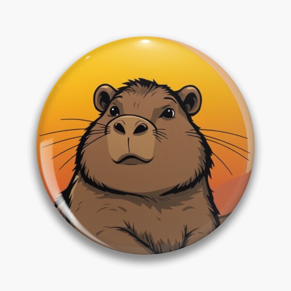 Item preview, Cute Capybara Vintage Sunset designed and sold by DJAMALK.