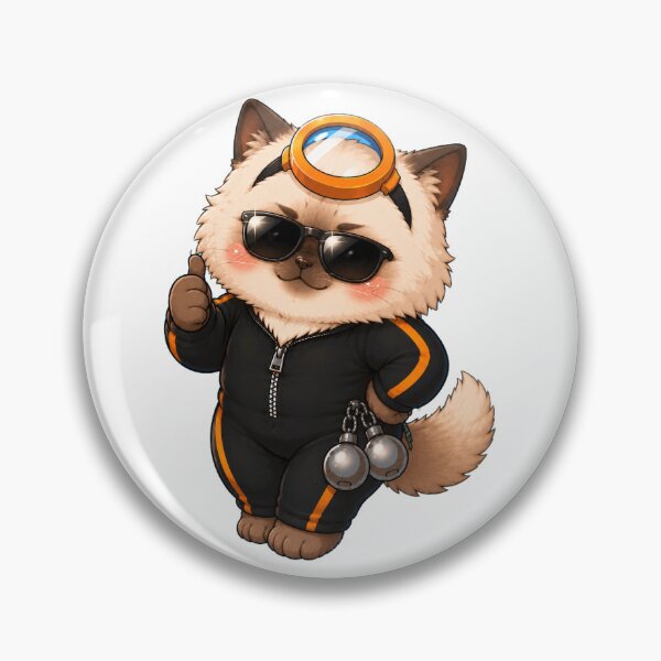 Item preview, KOREA HAENAM - Cute Chibi Ragdoll Cat Cool Sunglasses Sticker designed and sold by KOREA-HAENAM.