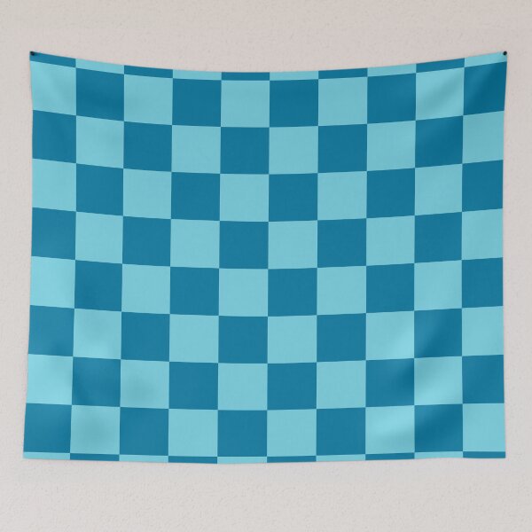 Item preview, CG blue & sky blue checkered designed and sold by Mint + Midnight.