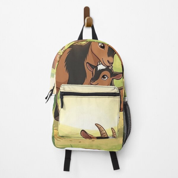 Item preview, "Mother and Baby Goat Meadow Adventure" – Whimsical Farm Animal  designed and sold by AirCrayons27.