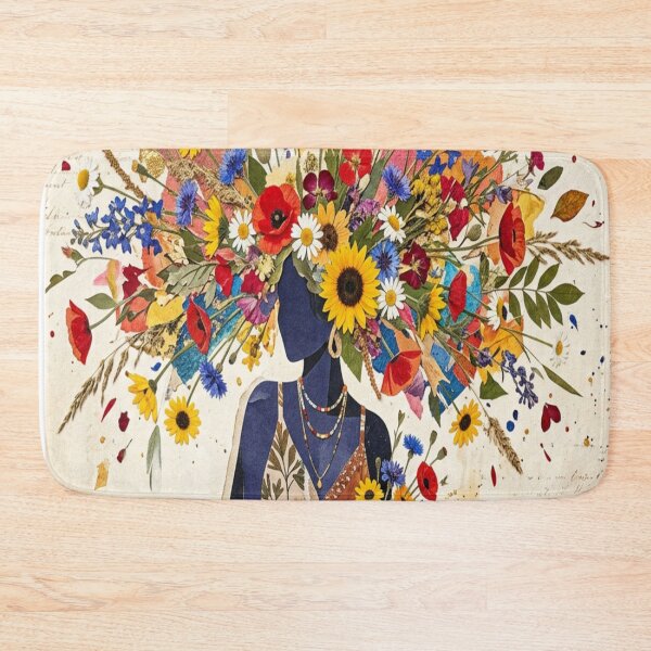 Item preview, Fleurs Sauvages: A Radiant Botanical Collage designed and sold by MakarenaCreate.