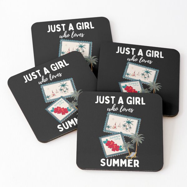 Item preview, Just A Girls Who Loves Summer Stamp Beach designed and sold by thebest-2studio.