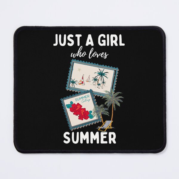Item preview, Just A Girls Who Loves Summer Stamp Beach designed and sold by thebest-2studio.