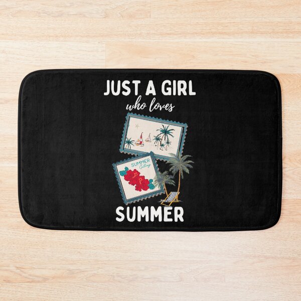 Item preview, Just A Girls Who Loves Summer Stamp Beach designed and sold by thebest-2studio.