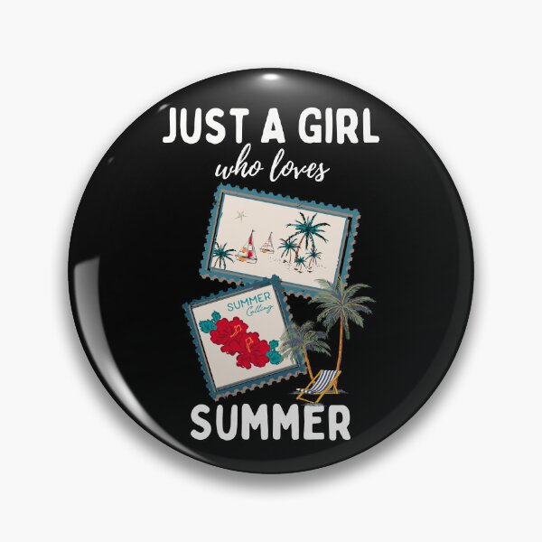 Item preview, Just A Girls Who Loves Summer Stamp Beach designed and sold by thebest-2studio.