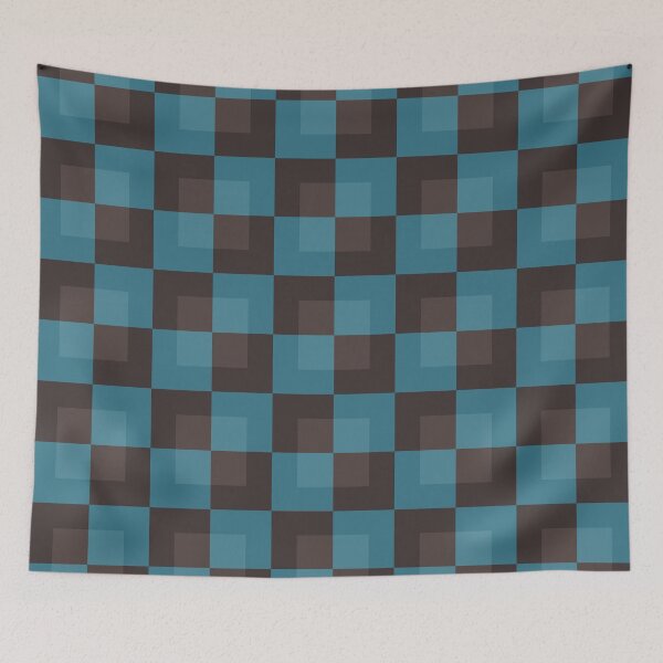 Item preview, Teal & black coffee checkered designed and sold by Mint + Midnight.