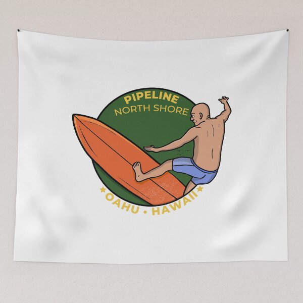 Item preview, Pipeline Oahu Hawaii North Shore Retro Travel Surf designed and sold by shopdiego.