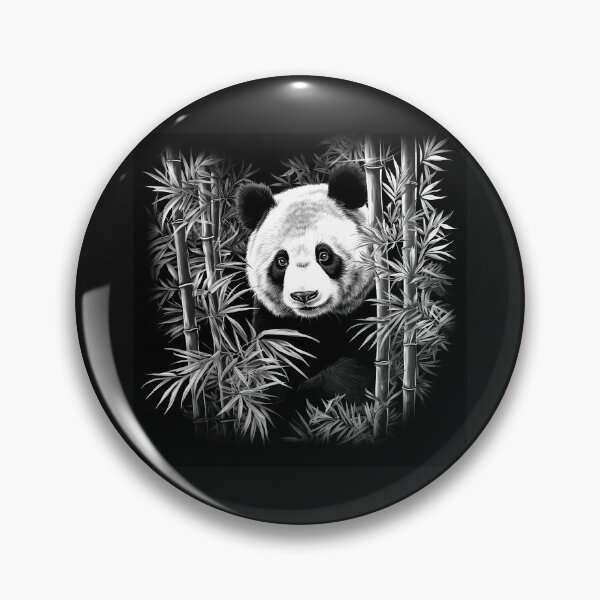 Item preview, Black and White Panda in Bamboo Forest Art designed and sold by inkoutninja.