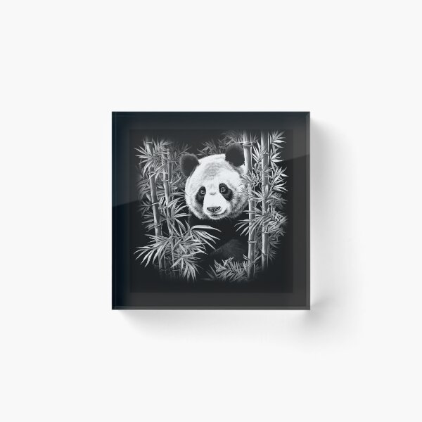 Item preview, Black and White Panda in Bamboo Forest Art designed and sold by inkoutninja.