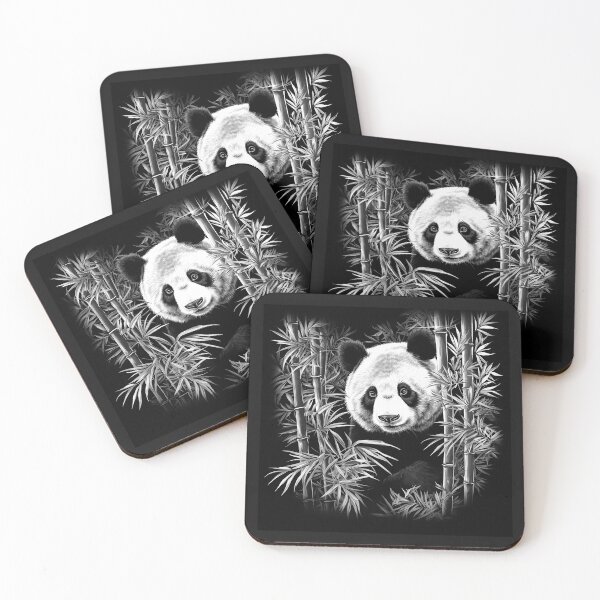Item preview, Black and White Panda in Bamboo Forest Art designed and sold by inkoutninja.
