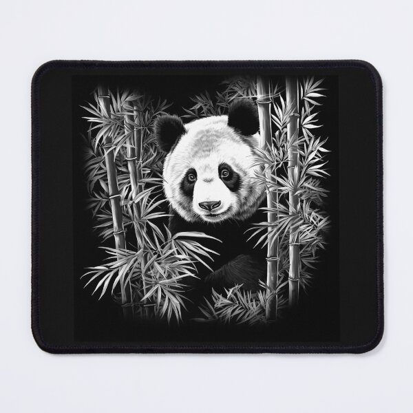 Item preview, Black and White Panda in Bamboo Forest Art designed and sold by inkoutninja.