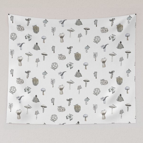 Item preview, White Mushrooms designed and sold by paperandp!xels.