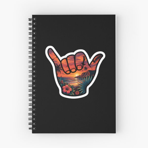 Item preview, Tropical Sunset Shaka Hawaiian Beach Paradise Ocean Sticker designed and sold by FestivityFinds.