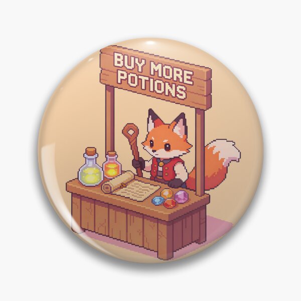 Item preview, Potion Seller Fox Pixel Art designed and sold by PotionPixelArt.