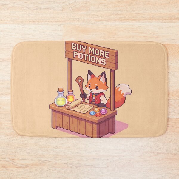 Item preview, Potion Seller Fox Pixel Art designed and sold by PotionPixelArt.