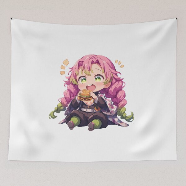 Item preview, Mitsuri Kanroji Demon Slayer Chibi Burger Love Hashira Smile designed and sold by earlobejerk.