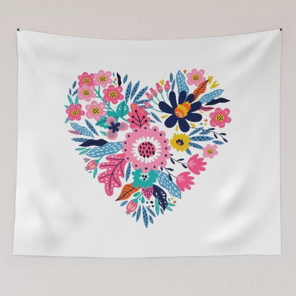 Item preview, Retro Flower Heart designed and sold by ViaARTfactory.