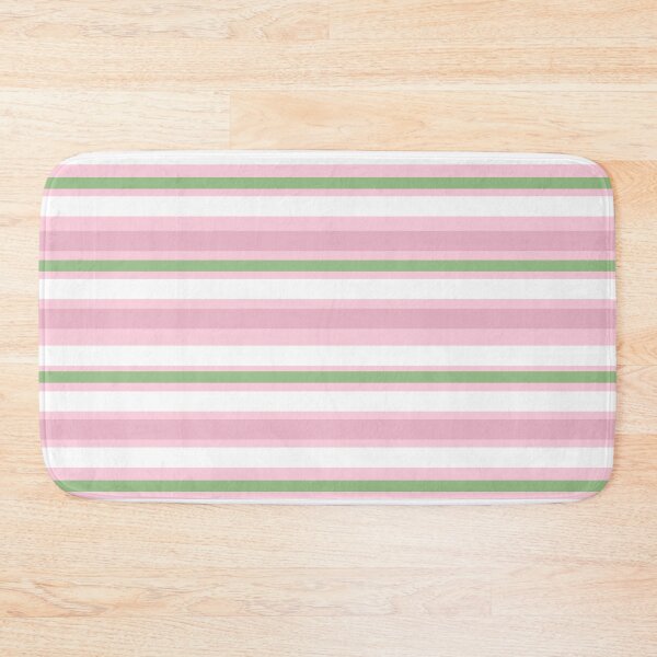 Item preview, Pink White and Green Stripe Pattern designed and sold by kindacute-shop.