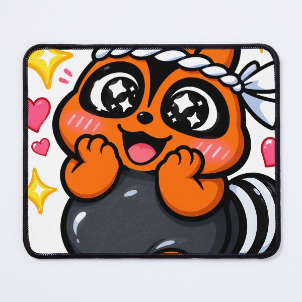 Item preview, Kawaii Tanuki Sparkling Eyes — Cute Japanese Raccoon Dog Sticker designed and sold by naruse-design.