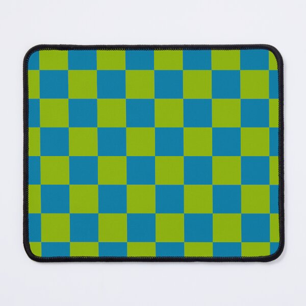 Item preview, Apple green & celadon blue checkered designed and sold by Mint + Midnight.