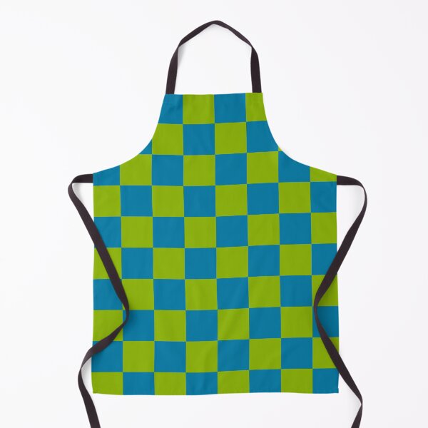 Item preview, Apple green & celadon blue checkered designed and sold by Mint + Midnight.