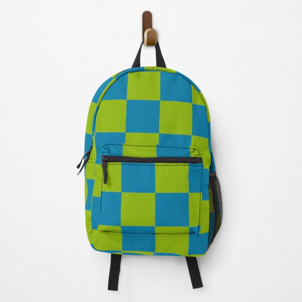 Item preview, Apple green & celadon blue checkered designed and sold by Mint + Midnight.