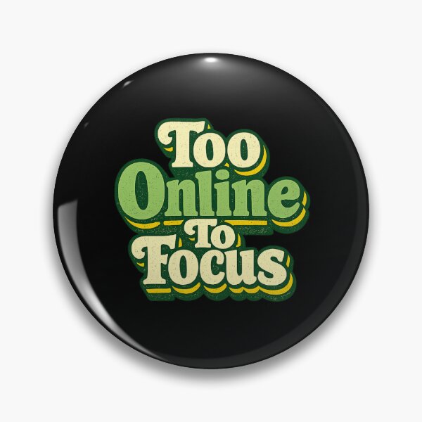 Item preview, Too Online To Focus Shirt Retro Productivity Humor Digital Detox T-Shirt designed and sold by PhylonBoxx.