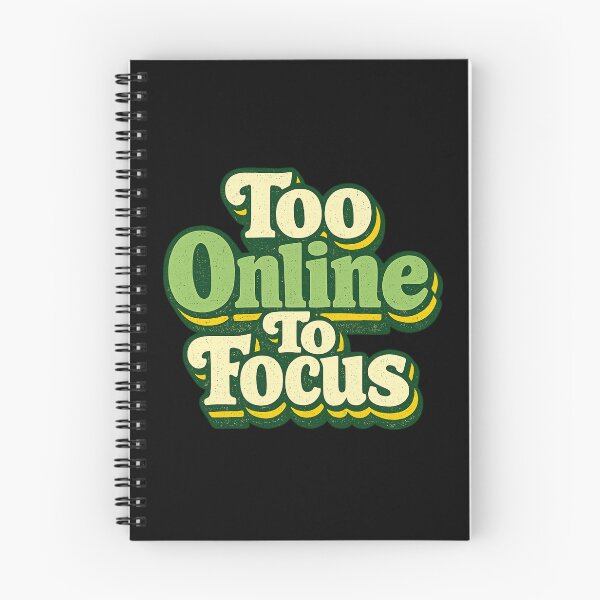 Item preview, Too Online To Focus Shirt Retro Productivity Humor Digital Detox T-Shirt designed and sold by PhylonBoxx.