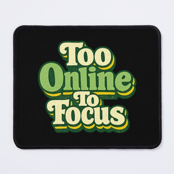 Item preview, Too Online To Focus Shirt Retro Productivity Humor Digital Detox T-Shirt designed and sold by PhylonBoxx.
