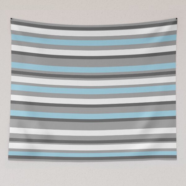 Item preview, Blue White and Grey Stripe Pattern designed and sold by kindacute-shop.