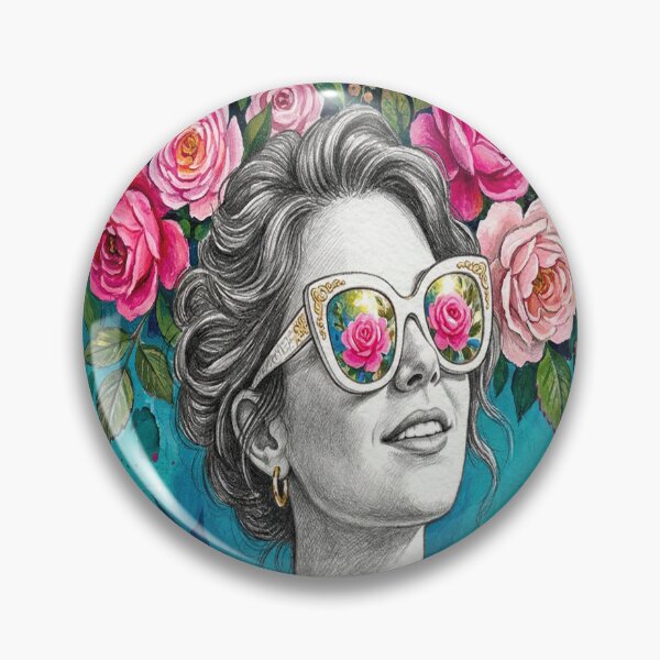 Item preview, Rose-Colored Radiance: A Floral Fantasy Portrait designed and sold by MakarenaCreate.