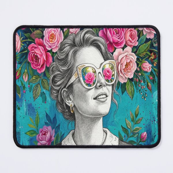 Item preview, Rose-Colored Radiance: A Floral Fantasy Portrait designed and sold by MakarenaCreate.